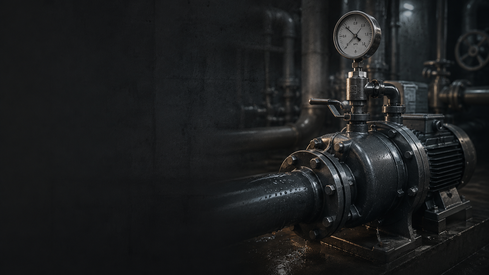 Druckluftanlage mit Manometer